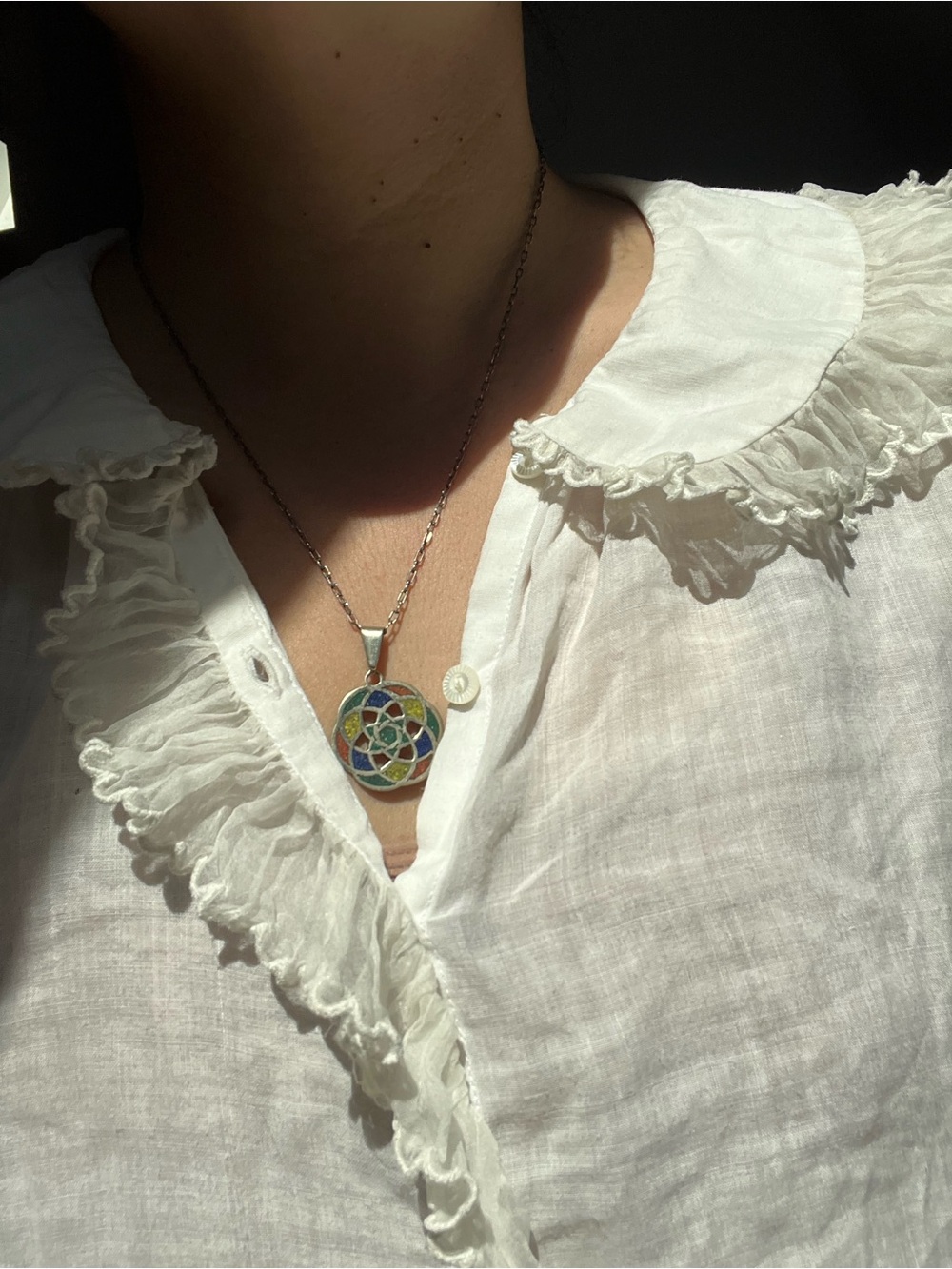 Celtic enamel silver 925 pendant